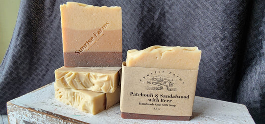 Patchouli Sandalwood with Real Beer Goat Milk Soap