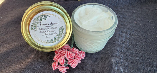 Tallow Facial Cream with Rose hip, Hemp oil & Tea Tree oil