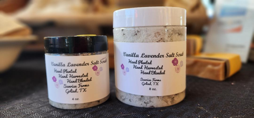 Vanilla Lavender Salt Scrub 8 oz.