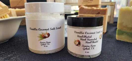 Vanilla Coconut Salt Scrub 4 oz.